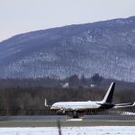 En este avión llegó Nicolás Maduro a Nueva York la tarde de este 3 de enero de 2026. Foto: AFP