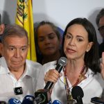 Edmundo González y Marina Corina Machado. Foto: AFP