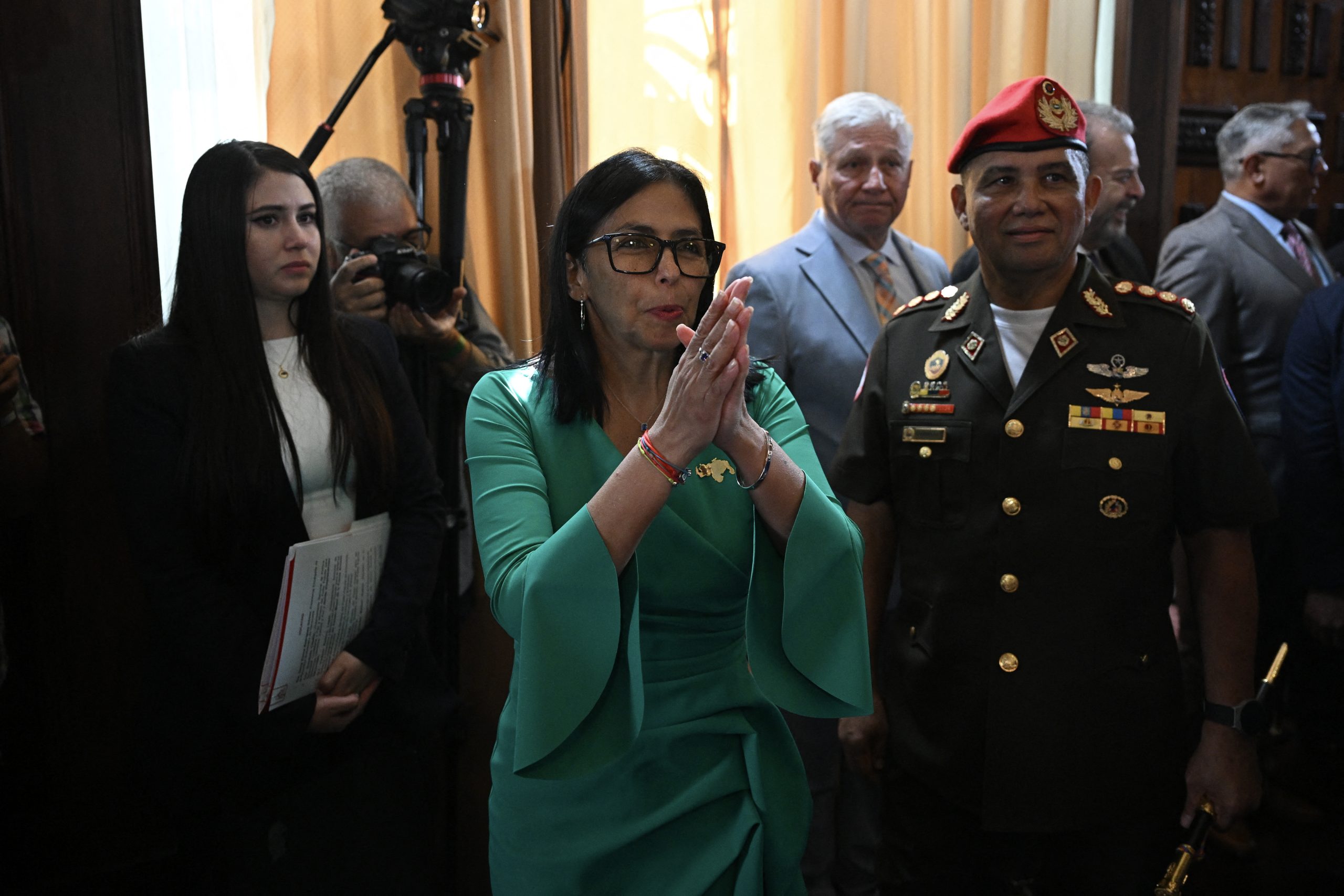 Delcy Rodriguez asumió oficialmente la presidencia de Venezuela este 5 de enero de 2026. Foto: AFP