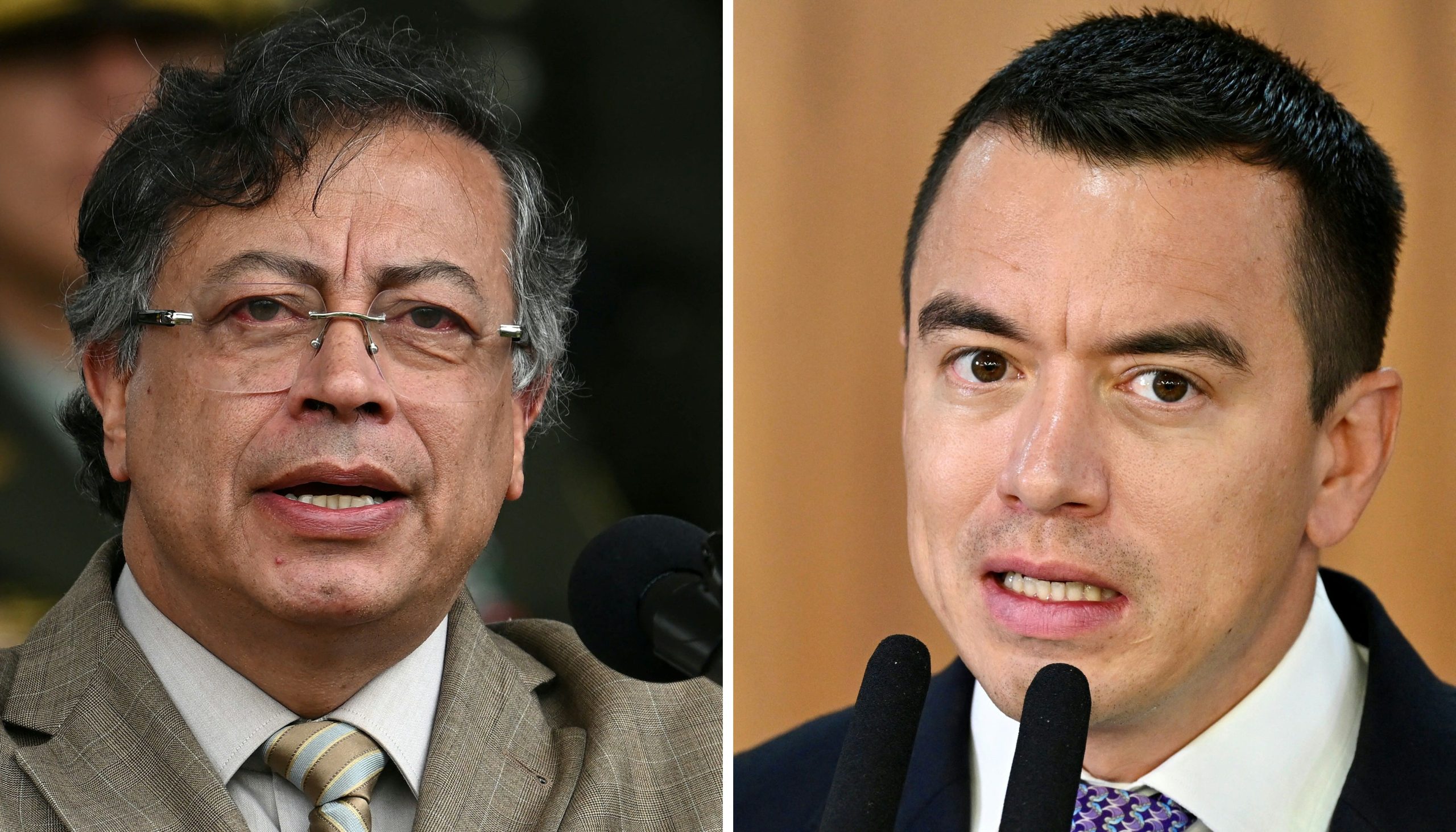 Gustavo Petro y Daniel Noboa se encuentran en Panamá. Foto: AFP