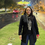 Grabriela Rivadeneira publicó esta fotografía en su red social ‘X’ anunciado su regreso al país luego de seis años de permanecer como asilada política en México. /Cortesía