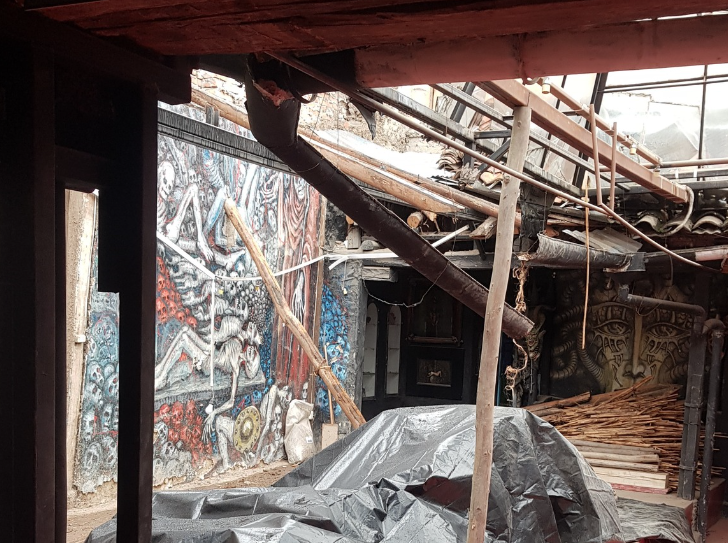 El colapso de una pared en el Prohibido Centro Cultural, a causa de un temblor, puso en riesgo su funcionamiento desde hace varios meses. /Cortesía