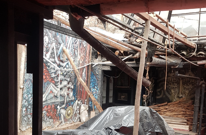 El colapso de una pared en el Prohibido Centro Cultural, a causa de un temblor, puso en riesgo su funcionamiento desde hace varios meses. /Cortesía