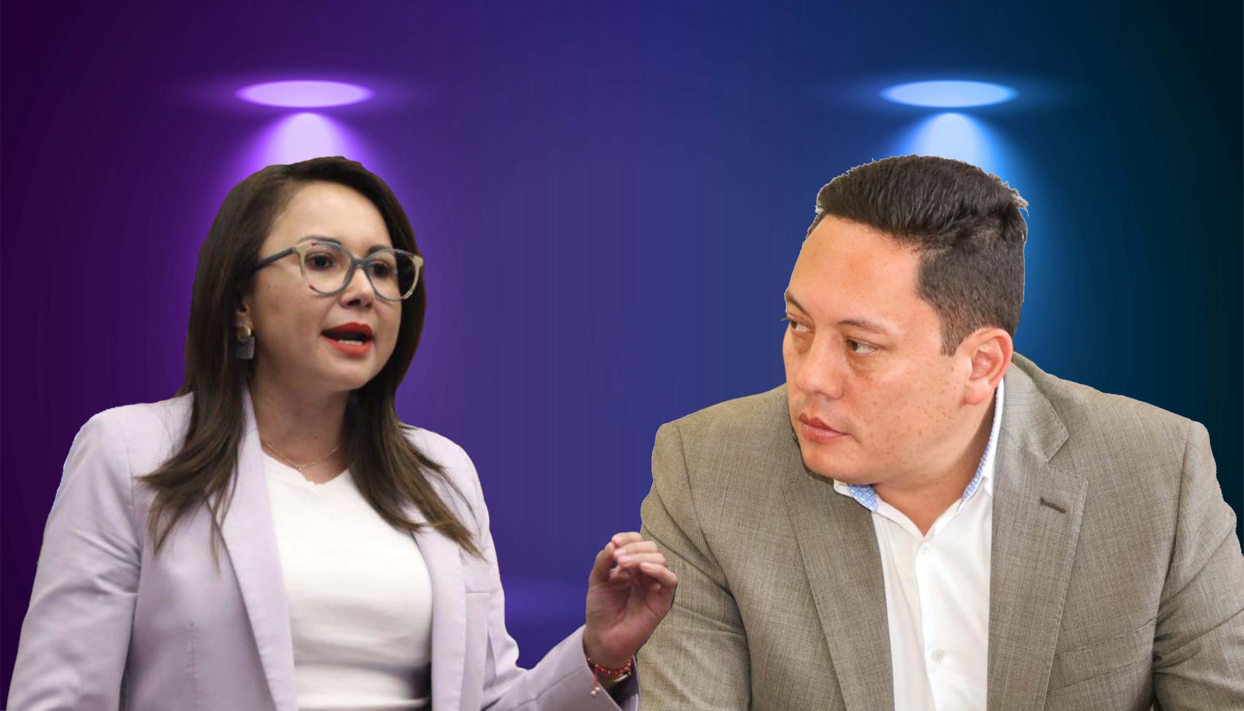 Nataly Morillo, ministra de Gobierno, y, Cristian Zamora, alcalde de Cuenca, confrontan criterios por temas de seguridad. /Cortesía