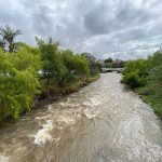El río Tomebamba recuperó su caudal tras las lluvias del último domingo. Foto: Xavier Caivinagua/El Mercurio