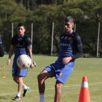 Jugadores del Deportivo Cuenca en un entrenamiento. Foto: Xavier Caivinagua/El Mercurio