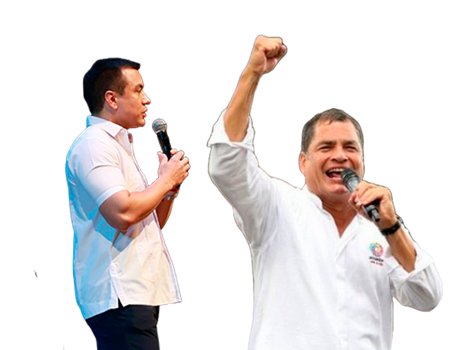 Noboa y Correa tuvieron un cruce este 3 de enero de 2026.