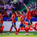 Jugadores de España celebran goles del triunfo ante Croacia. Foto: España