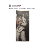 Trump compartió una fotografía de Nicolás Maduro tras su detención. Foto: Casa Blanca