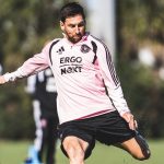 Messi en su entrenamiento con el Inter Miami. Foto: Inter Miami