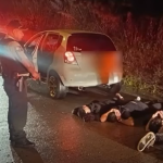 Cuatro hombres fueron detenidos por la Policía Nacional. Fotocaptura