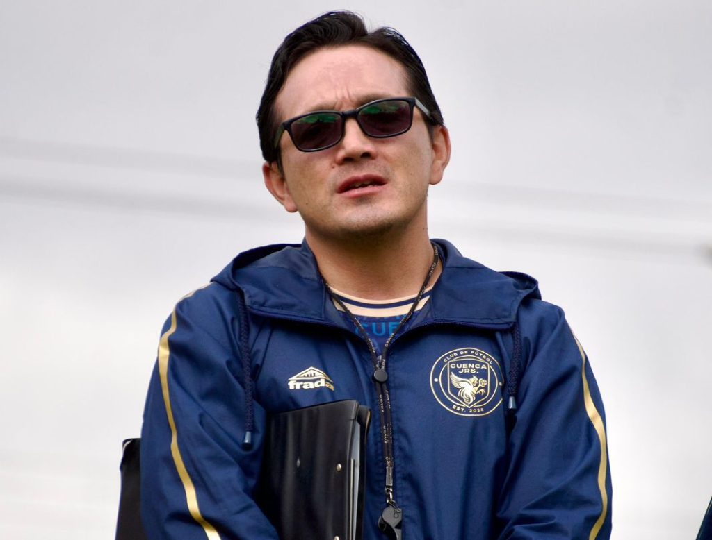 Leonardo Vanegas en entrenamiento del Cuenca Juniors. Cortesía