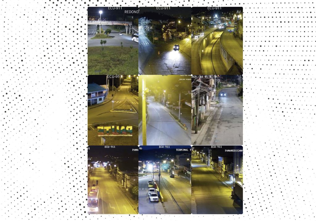 El ECU911 monitorea las vías a través de sus cámaras de seguridad. Foto: ECU911