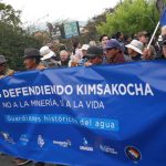 El Cabildo por el Agua convoca a un plantón en Cuenca para exigir que la Ley minera no pase en segundo debate. Esperan que se sumen otras organizaciones. /Cortesía