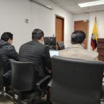 La audiencia contr Aquiles Álvarez se realiza en Quito. Foto: Fiscalía