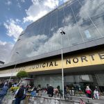 En el Complejo Judicial Norte de Quito se desarrolla la audiencia contra Aquiles Álvarez. Foto: Fiscalía