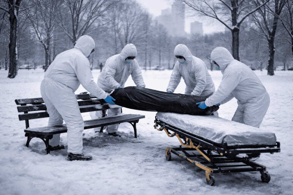 Migrante cuencano murió de hipotermia en un parque en North Corona, en Nueva York. Lo encontraron en una banca donde se durmió.