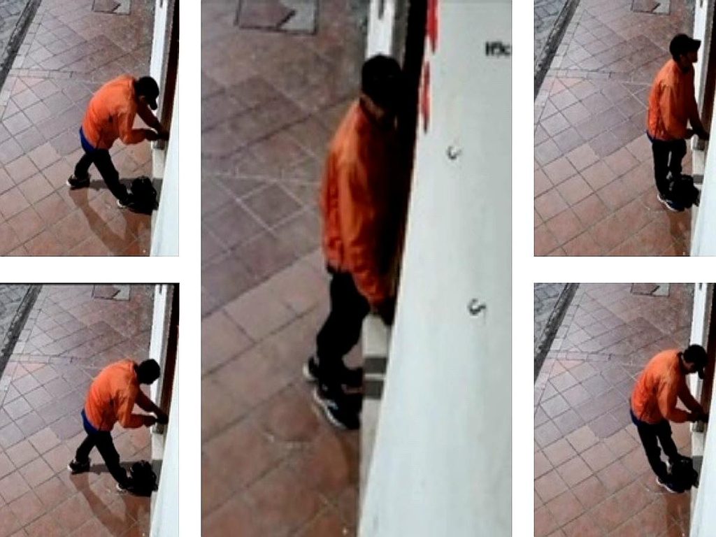 Delincuente intentó robar el local Fanny Medias, de la emprendedora Fanny Brito, en el centro de Cuenca. Ella pide mayor seguridad.