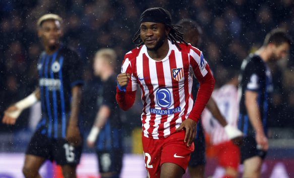 Lookman celebra gol del Atlético Madrid. Foto: Atlético Madrid