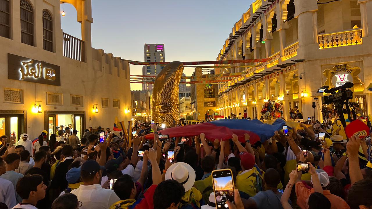 Hinchas de la Selección de Ecuador en partido. Foto: Cortesía