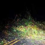La vía que conecta Cuenca con Quito está cerrada en General Morales. Foto: Hugo Gómez.