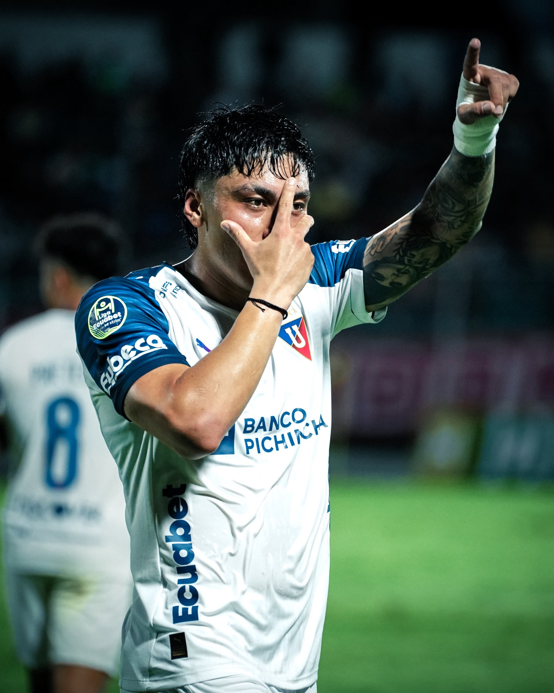 Alejandro Tobar celebra gol de Liga de Quito. Foto: Liga de Quito