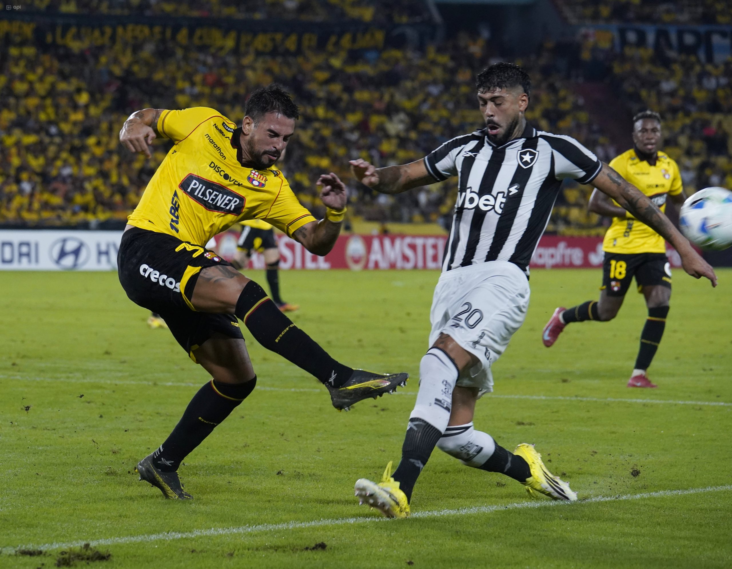 Barcelona S.C empató en el partido de ida con Botafogo. Foto: API