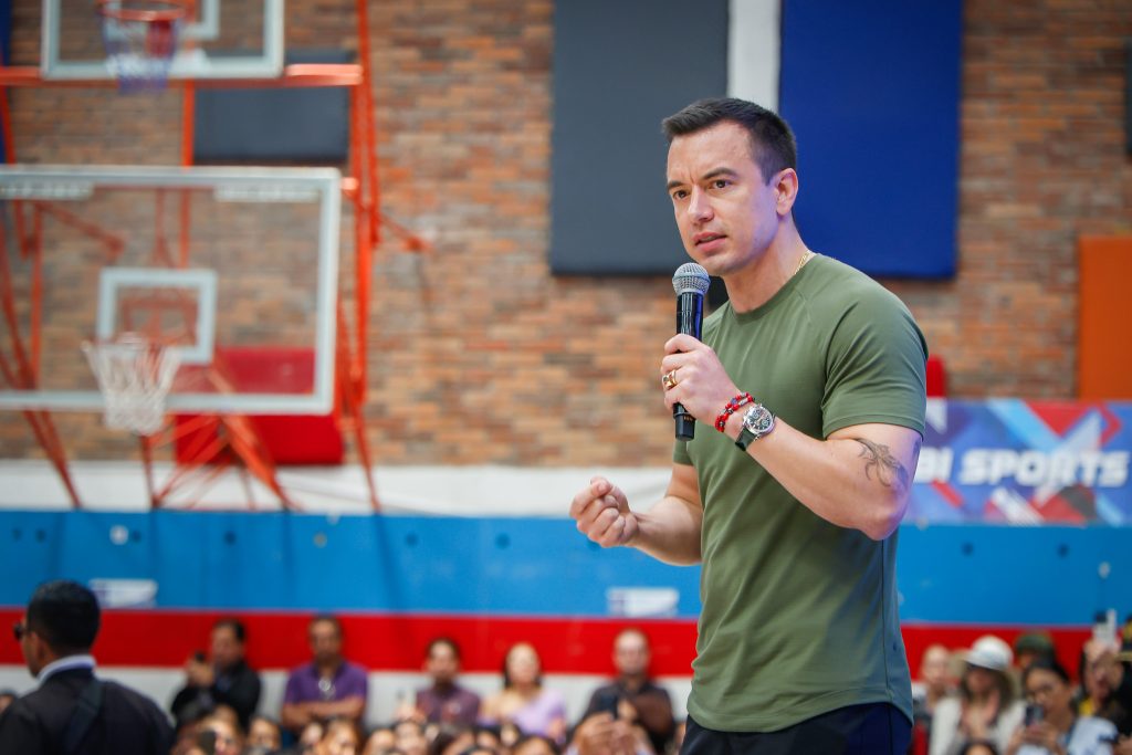 El presidente Daniel Noboa continúa con su vista a Cuenca este jueves 19 de marzo de 2026. /Foto Presidencia