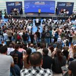 El Gobierno presentó en Cuenca el programa de capacitaciones que se ofertarán en Ecuador. Foto: Presidencia