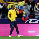 Yeboah marcó el único gol para Ecuador frente a Marruecos. Foto: AFP