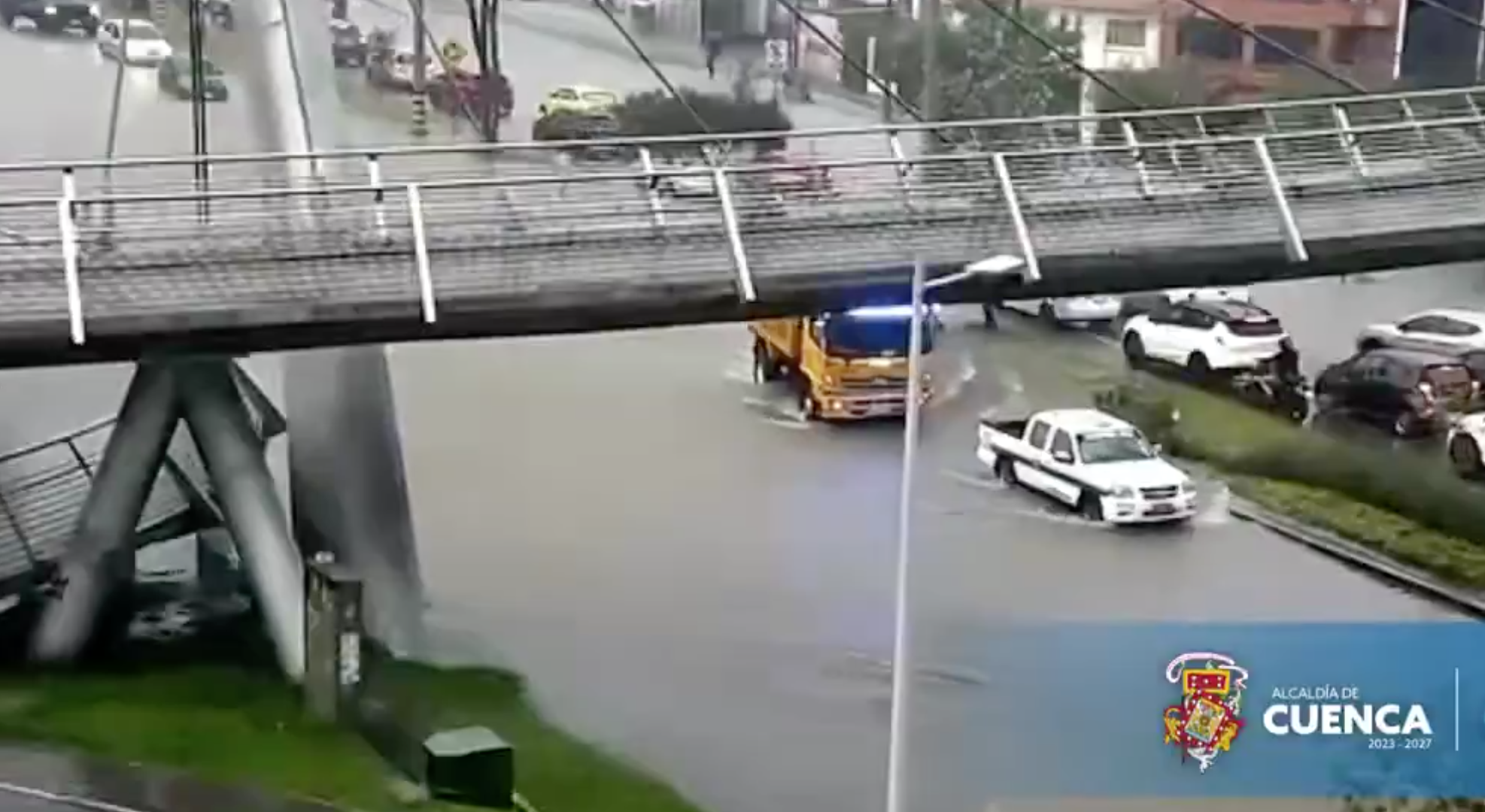 Captura de video compartido por el Consejo de Seguridad Ciudadana sobre las lluvias. /Cortesía