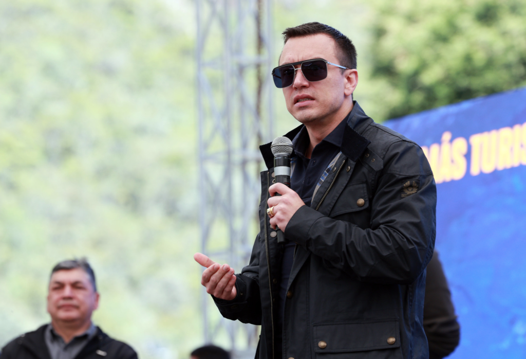 El presidente Daniel Noboa nuevamente visita a Cuenca. /Cortesía