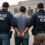 Migrante ecuatoriano detenido en Havertown, en Estados Unidos. Antes tenía detenciones por conducir ebrio.