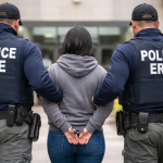 Madre migrante ecuatoriana detenida cuando iba al hospital a ver a su hijo. Está presa en un centro de Luisiana.