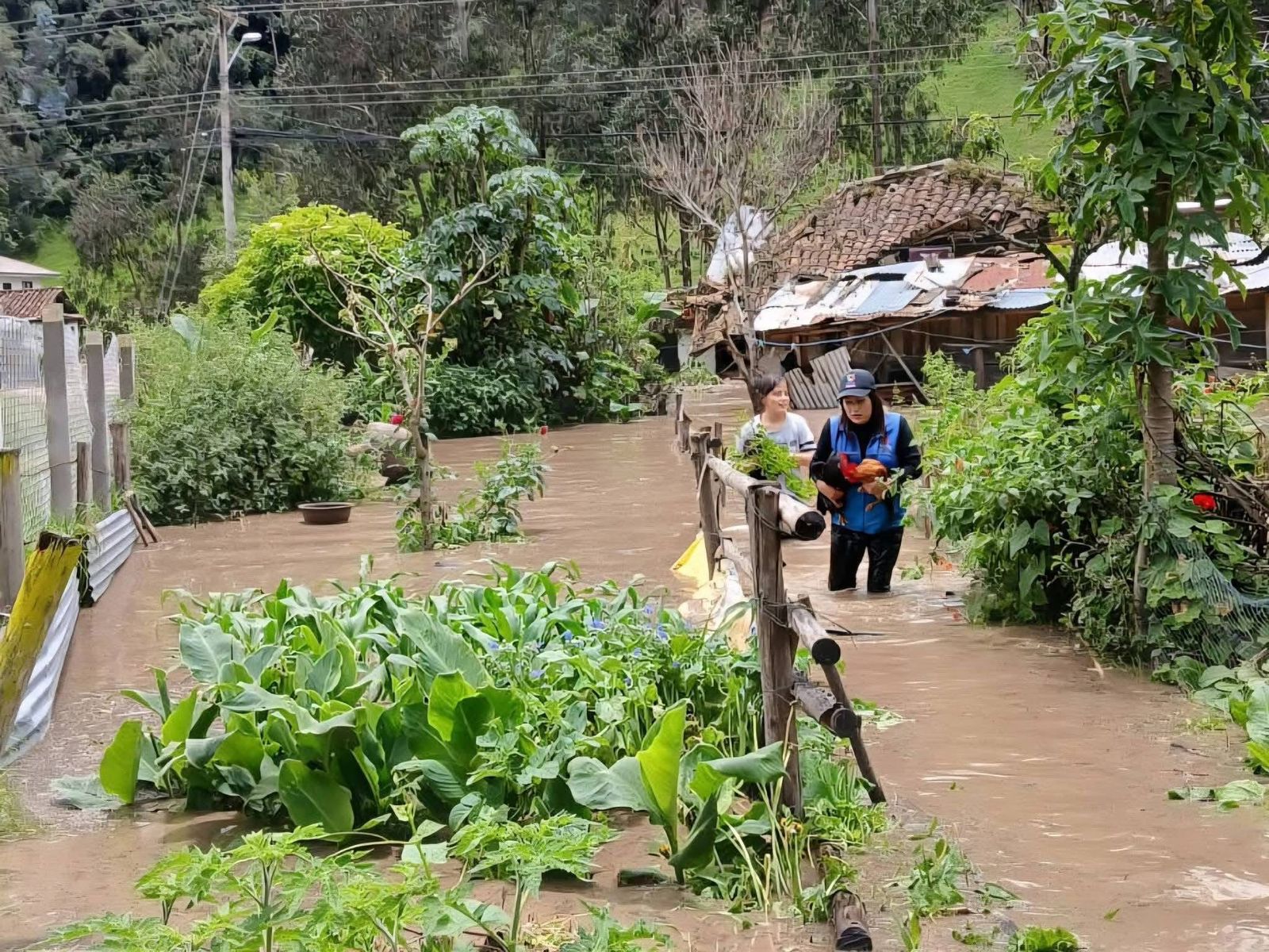 Personas afectadas en el sector de Soldados.