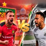 Deportivo Cuenca ante Santos FC.