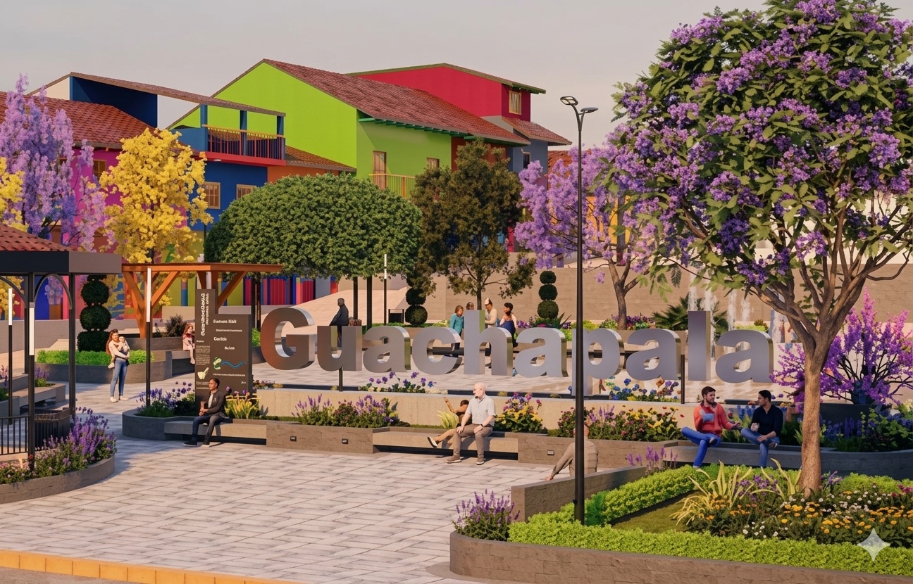 Render del nuevo parque de Guachapala