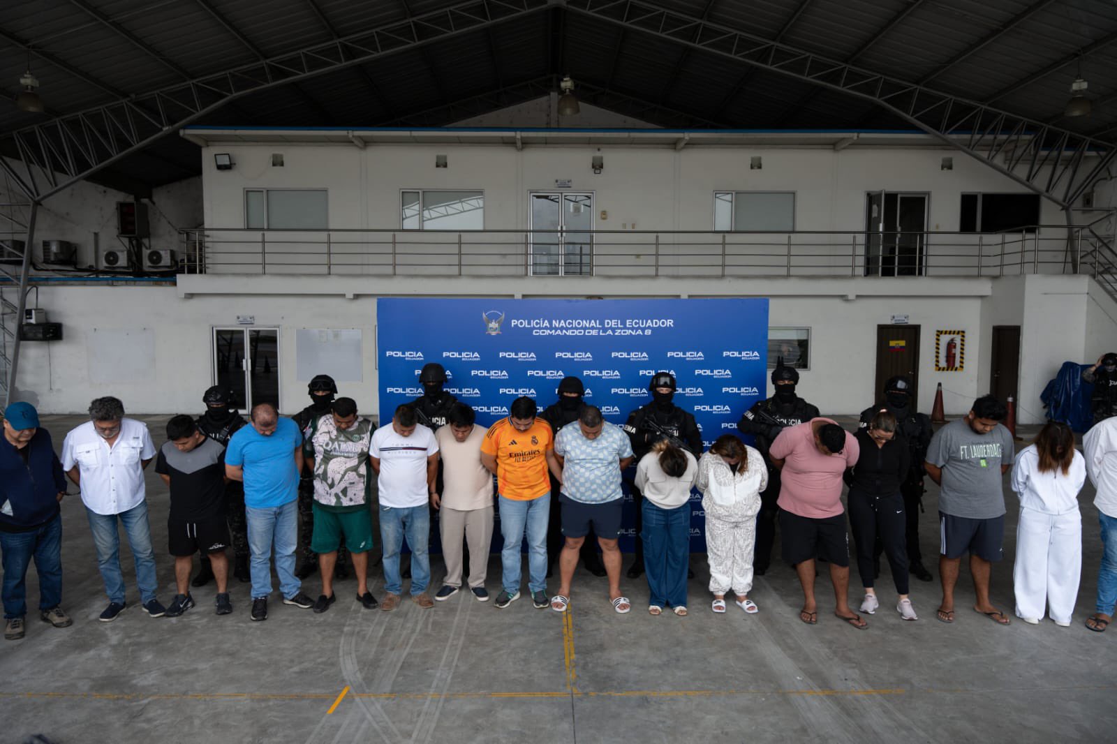 Las detenciones ocurrieron en cuatro provincias del Ecuador. Foto: Ministerio del Interior