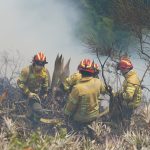 El incendio consumió al menos unas 15 hectáreas de terreno en El Descanso. Foto: Cuerpo de Bomberos de Cuenca