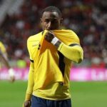 Yeboah celebra gol de Ecuador ante Marruecos. Foto: La Tri