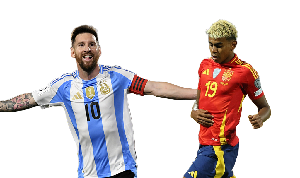 Cientos de hinchas esperan el duelo entre Messi y Yamil Yamal.