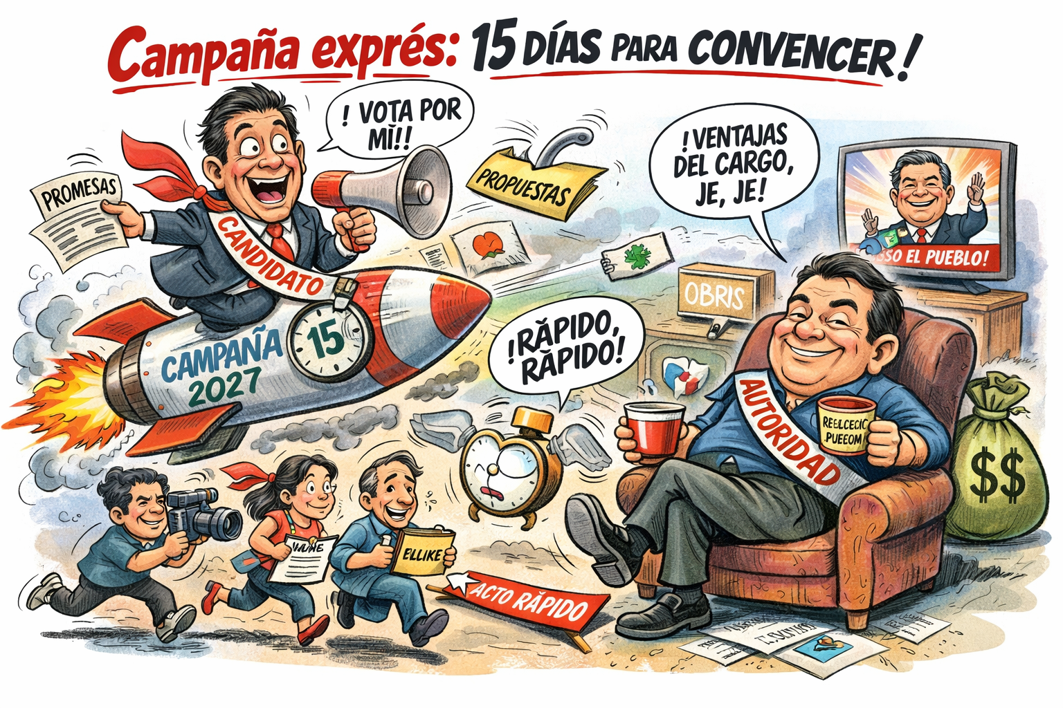 Campaña exprés: 15 días para convencer a votantes para las elecciones 2027 en las que se elegirá a alcaldes, prefectos, concejales, miembros de juntas parroquiales e integrantes del CPCCS.