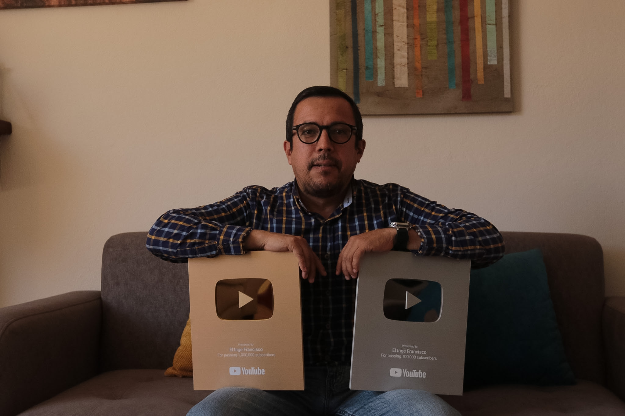 Francisco Terán millón de suscriptores YouTube