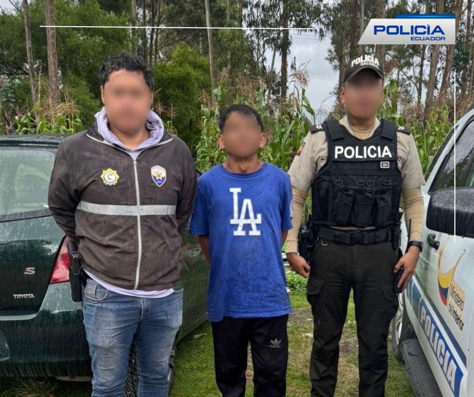 La Policía Nacional detuvo a un hombre en Narancay. Foto: Policía