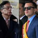 Noboa acusó al gobierno de Petro de impulsar una incursión de guerrilleros en la frontera norte. Foto: AFP