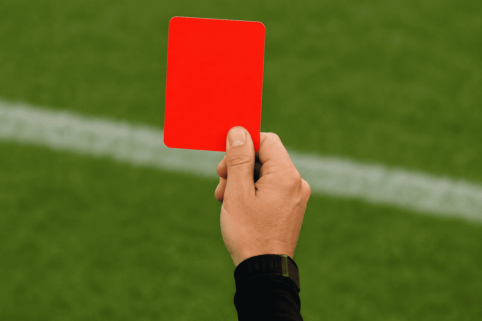 La FIFA adoptará nuevas reglas para sacar tarjeta roja. Foto creada con IA