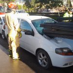 Un herido por colisión de vehículos en la Circunvalación Sur. Ocurrió a la altura de Carmen de Guzho.