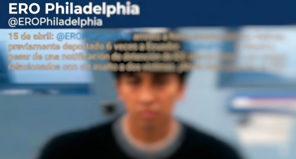 Detenido migrante ecuatoriano que antes había sido deportado seis veces. Fue identificado como Kevin Jomany G.