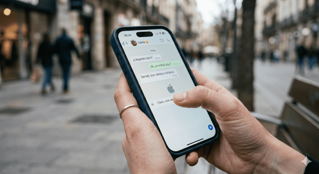 La extorsión se realizaba por WhatsApp a un comerciante de Cuenca. Foto referencial creada con IA