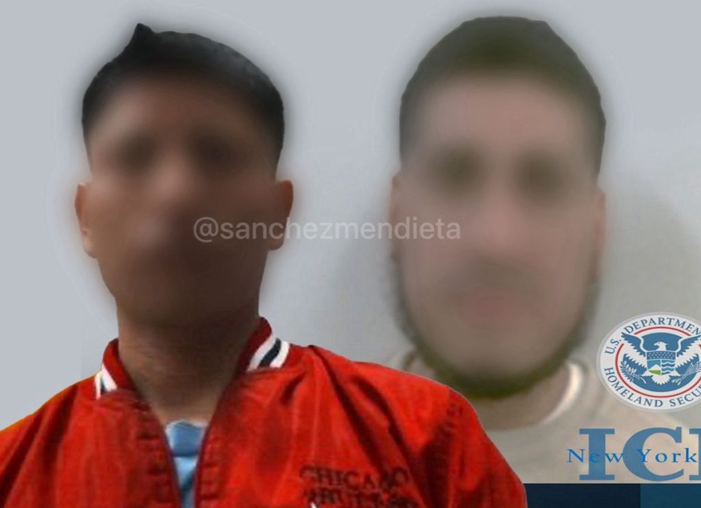 Dos migrantes de Ecuador detenidos por ICE en New York. Ambos están acusados de varios delitos.